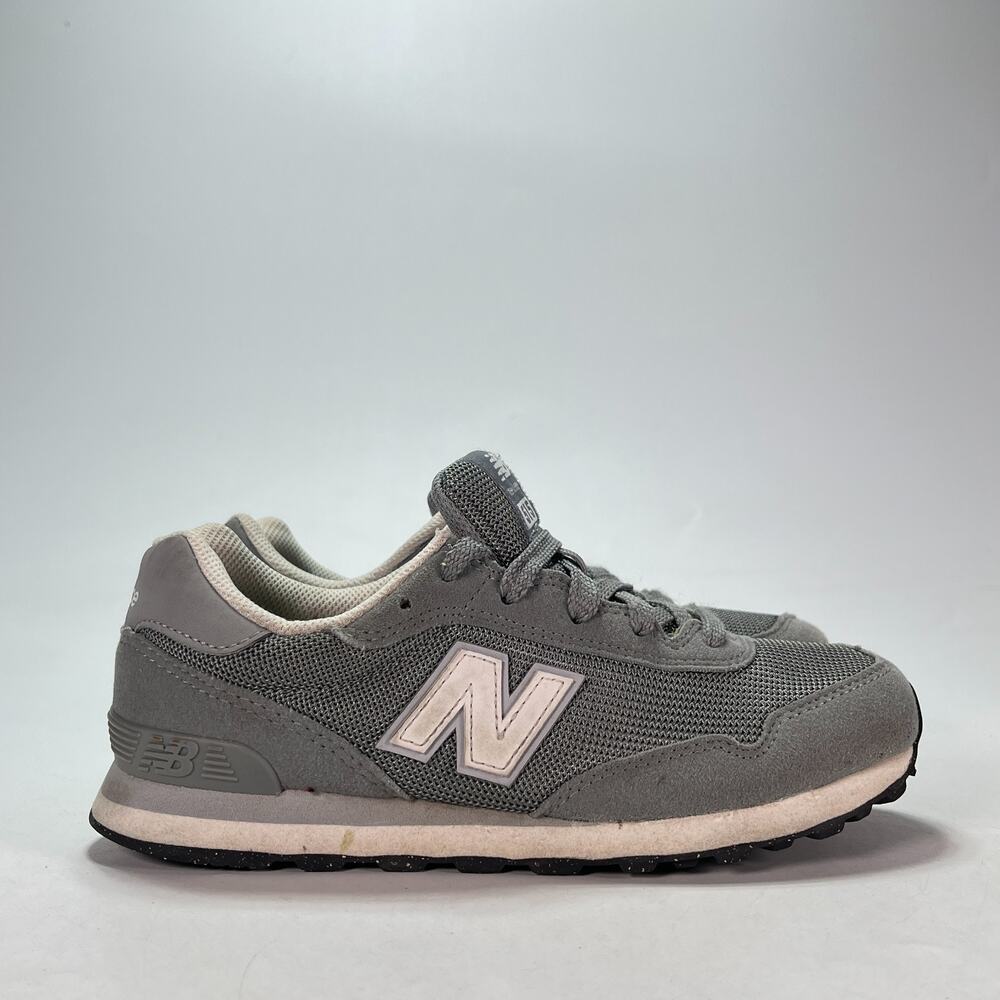 New Balance 515 Grey Suede Lace Up Casual Sneakers Shoes PC515GRY Youth Size 2